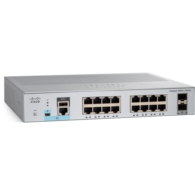 Cisco Switch Catalyst 2960L 16 port GigE, 2 x 1G SFP, LAN Lite (WS-C2960L-16TS-LL)