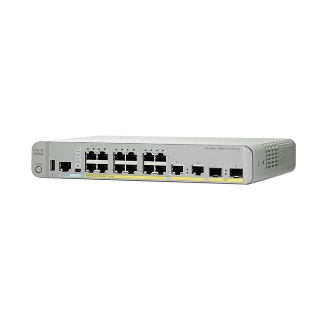 Cisco Catalyst 12 x 10/100/1000 Ethernet Ports, 2 SFP&2GE uplinks- Data IP Base - Managed (WS-C3560CX-12TC-S)
