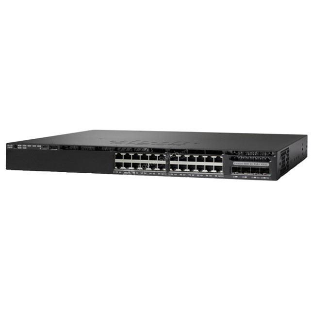 Catalyst 3650 24*10/100/1000 Ethernet Ports PoE - 4*1G Uplink w/5 AP licenses - wireless controller - Layer 3 switching - IP Base IOS - Managed (WS-C3650-24PWS-S)