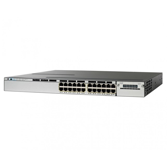 Cisco Catalyst C3850-24P Switch Layer 3 - 24 * 10/100/1000 Ethernet POE+ ports (WS-C3850-24P-E)