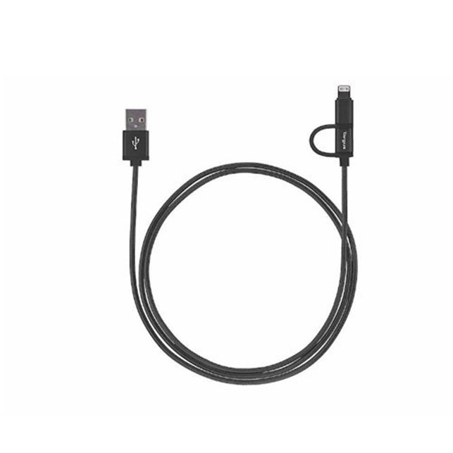 Targus ACC99510AP Aluminium Series 2-in-1 Lightning & Micro USB Cable Black