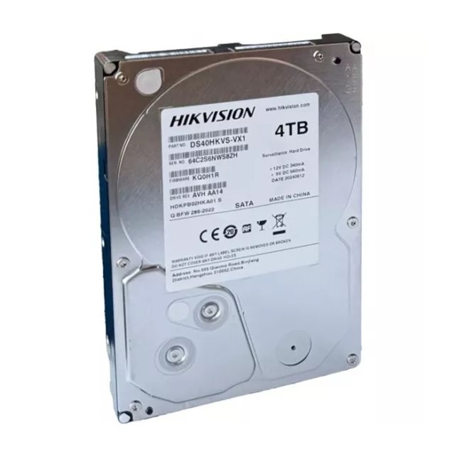 Hikvision 4TB 3.5" SATA 5400 RPM Surveillance Hard Drive (DS40HKVS-VX1)